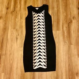 Black and white sweater dress